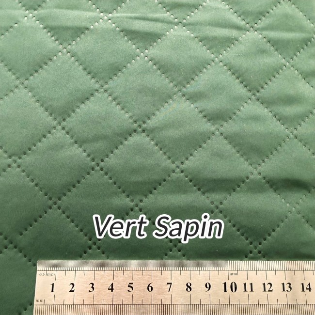 Tissu doublure matelassée vert sapin
