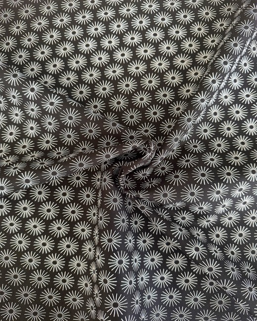 Popeline Soleil noir, 100% coton