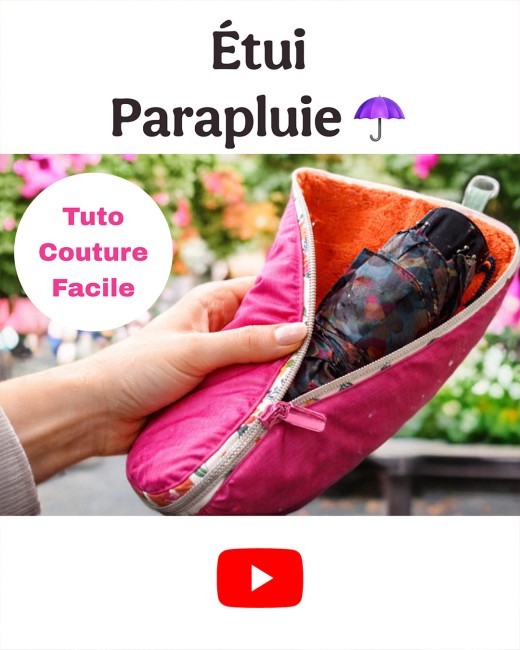 Vous pouvez découvrir ce tissu en action dans le tutoriel vidéo de l’étui parapluie !