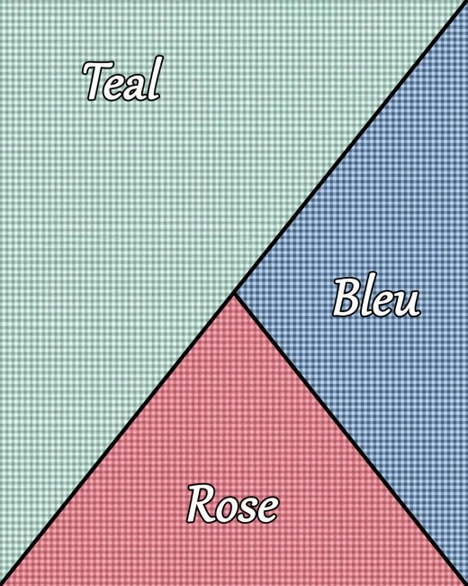 tissu coton mini vichy teal, rose ou bleu makower uk