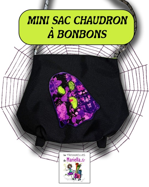 Tuto couture Halloween – Mini sac chaudron à bonbons