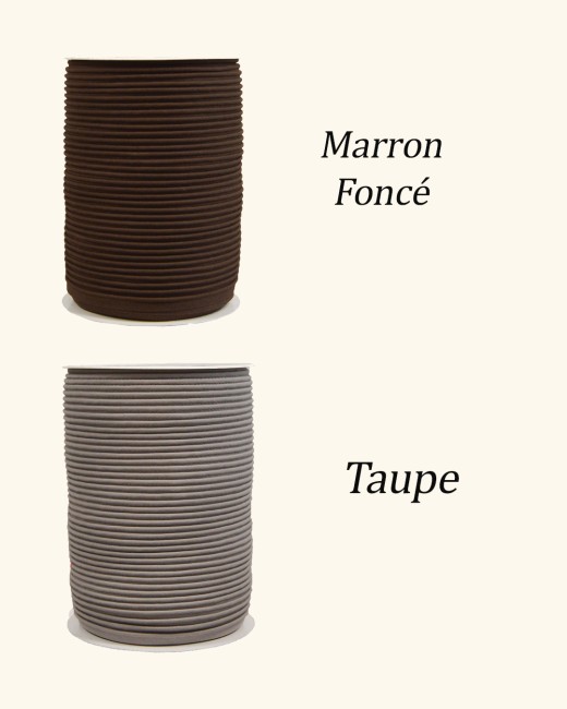 Passepoil coton uni taupe ou marron foncé au choix