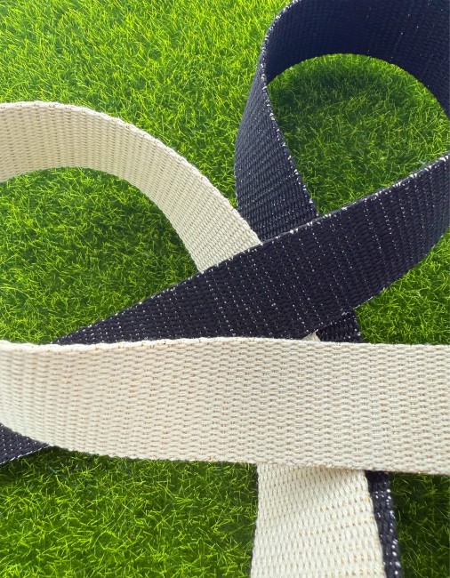 Sangles lurex 30 mm – Noir argent et écru or