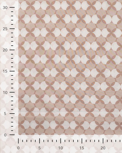 popeline coton rétro crème sable détail motif et échelle