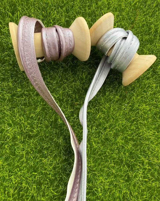 Passepoil Simili métallisé argent ou rose