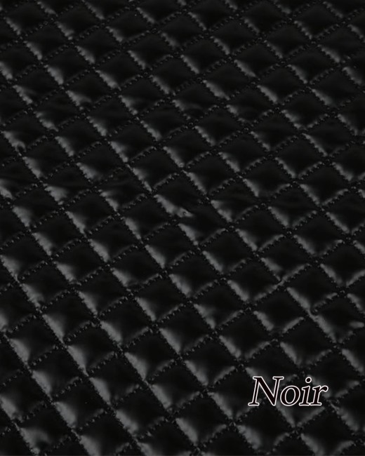 Vinyle matelassé noir métallisé – Élégance et relief