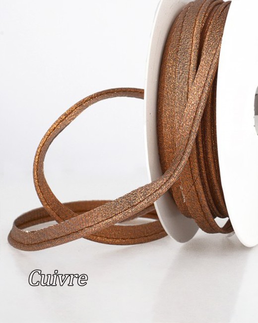 Passepoils lurex cuivre