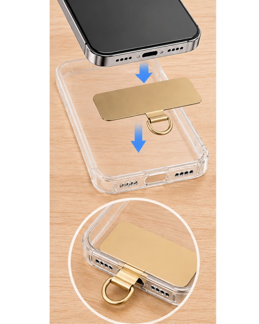 illustration pour emplacement attache métallique avec téléphone