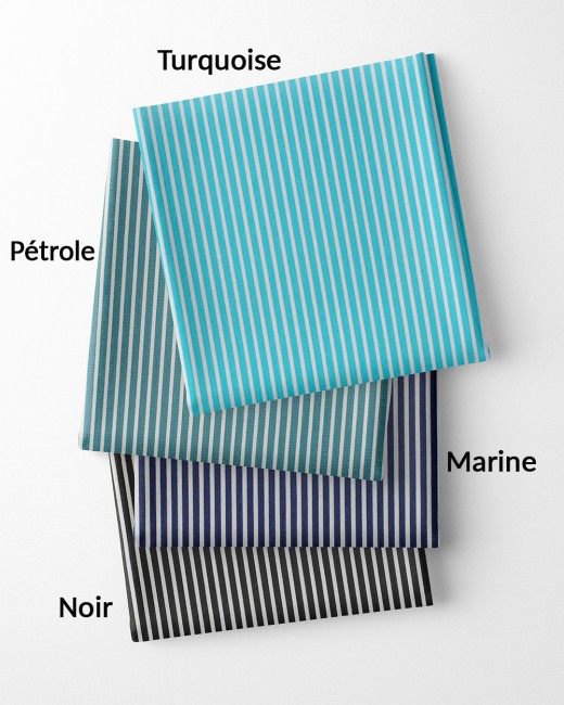 4 coloris de popeline rayée Poppy Fabrics
