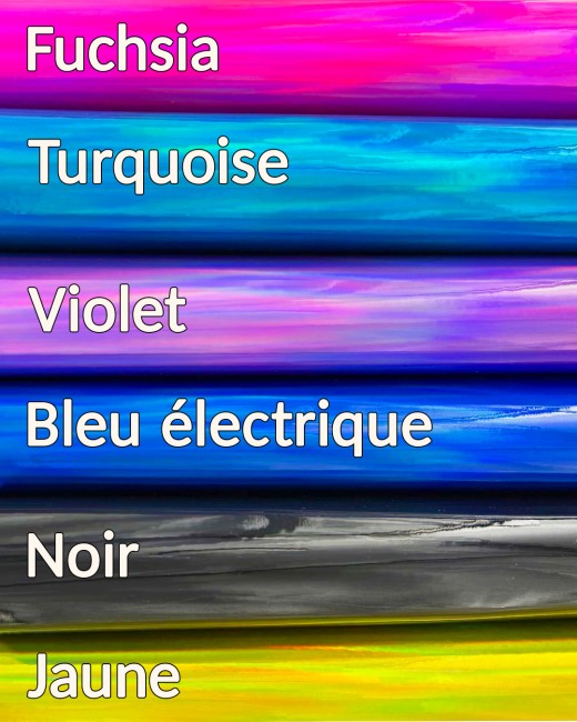 Simili miroir avec noms des couleurs – coupon couture accessoires