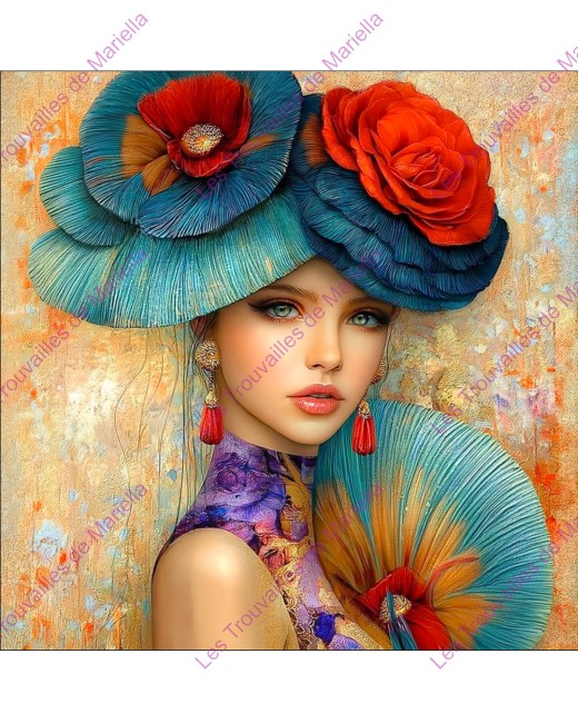 X068_ La dame au chapeau fleuri (précommande)