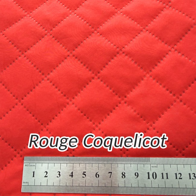 Tissu doublure matelassée couleur Rouge Coquelicot