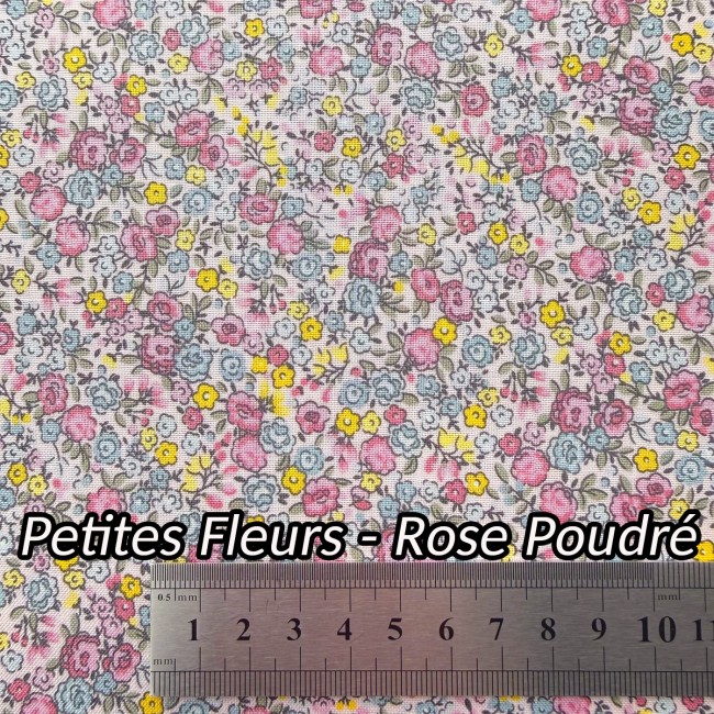 Petites fleurs rose poudré – coton Makower