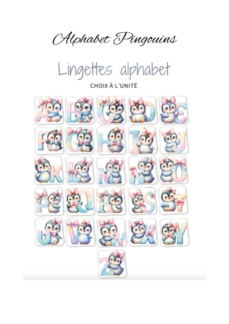 Alphabet pingouins
