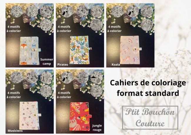 Cahiers de coloriage format standard