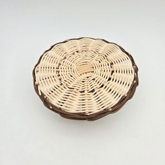 vide poche avec soucoupe ecru marron 5