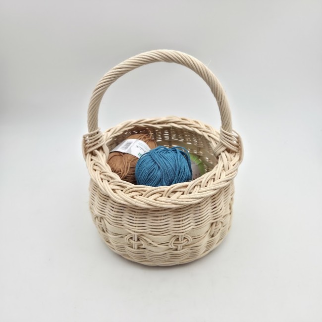 panier ecru dessins ronds 3