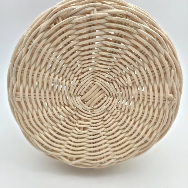 panier écru déco rond anse rotin 5