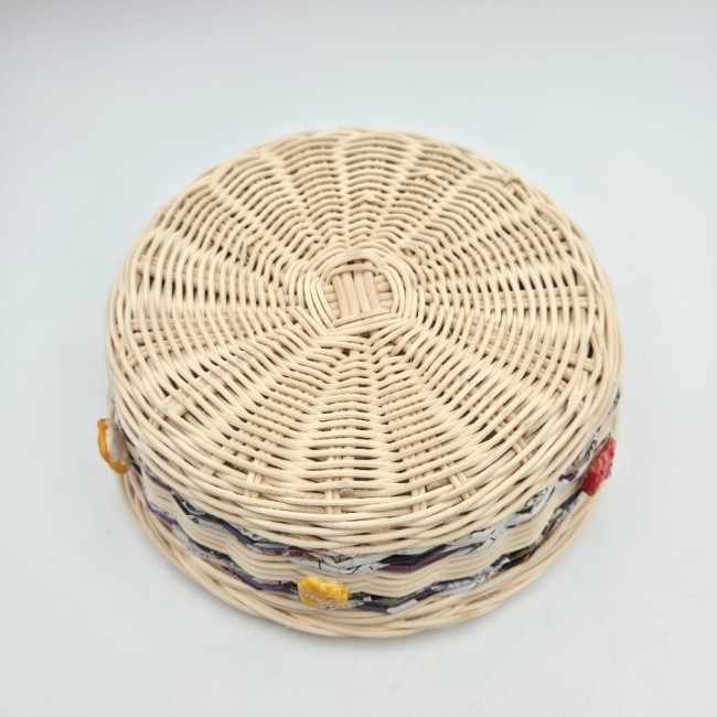 corbeille ronde boutons fleurs 6