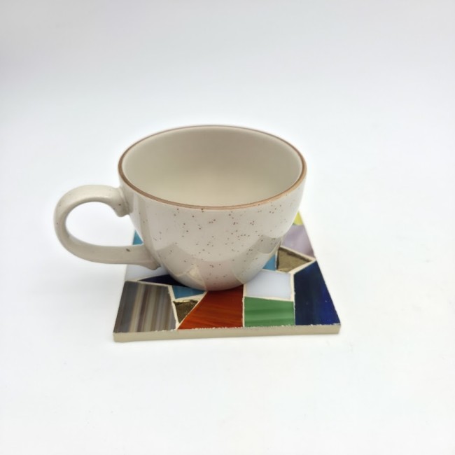 Dessous de  verre - dessous de bouteilles - carrés  multicolores en...