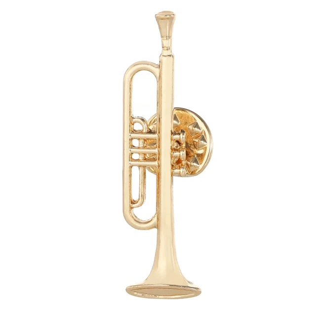 Pin’s trompette dorée – Accessoire original pour musiciens