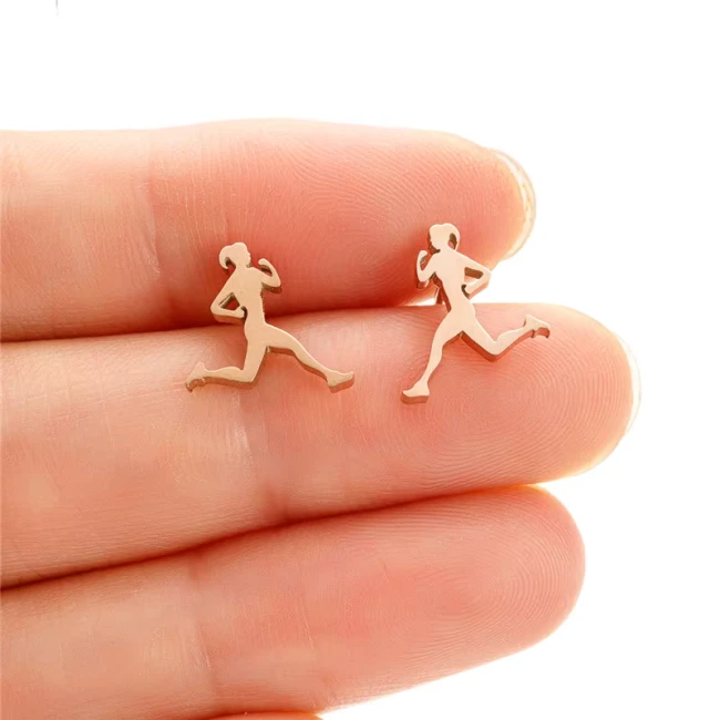 Boucles d'oreilles puces Joggeuse (modèle sprint)