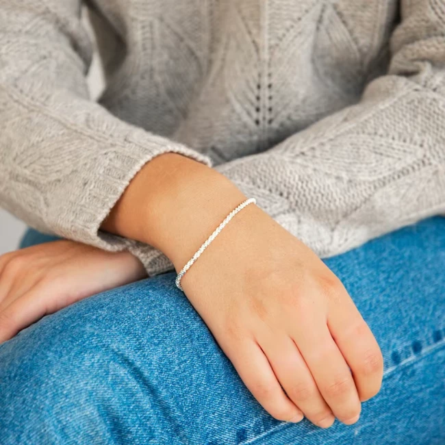 Bracelet chaîne argent femme acier inoxydable