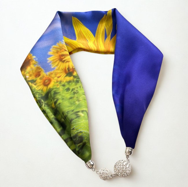 Foulard Les Tournesols effet soie