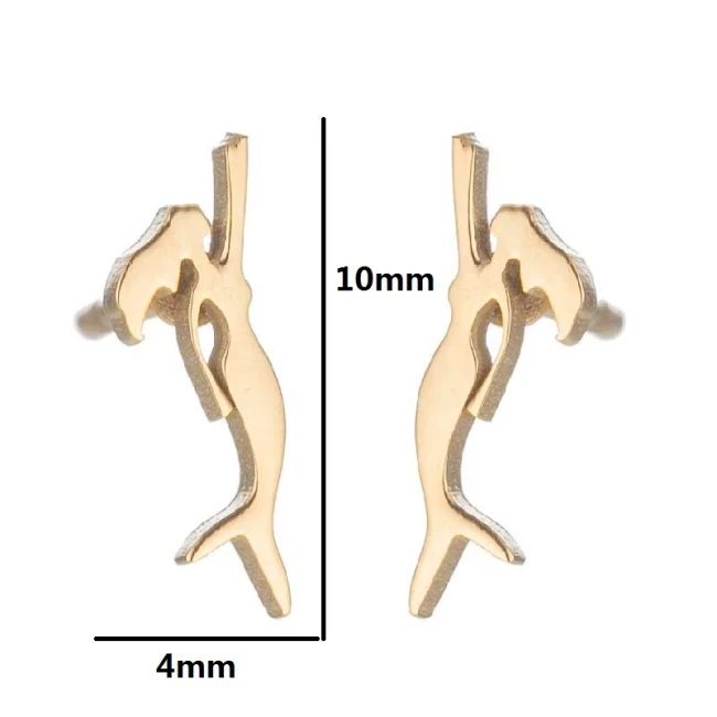 Puces d'oreilles sirène – dimensions 10mm x 4mm
