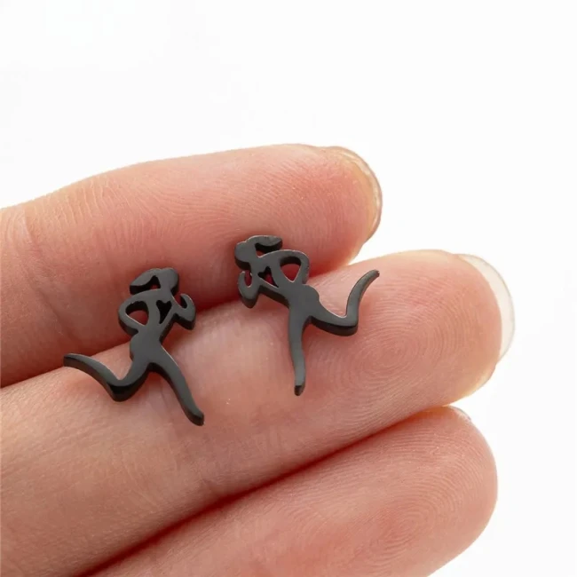 Boucles-d_oreilles-joggeuse-noires-en-acier-inoxydable