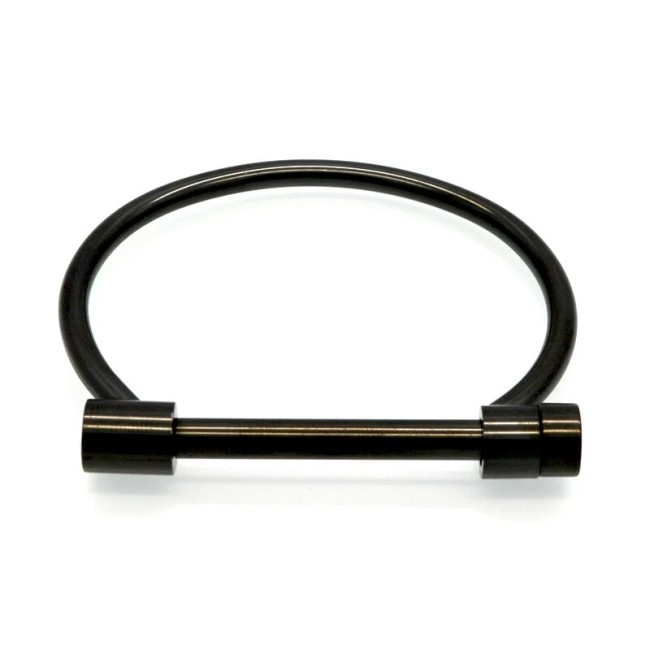 Bracelet à vis en acier inoxydable coloris noir