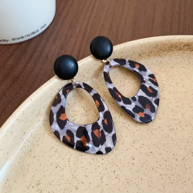 boucles d'oreilles tendance animal print