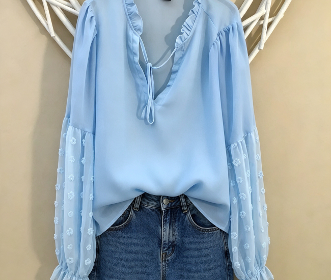 Blouse Bleu Ciel