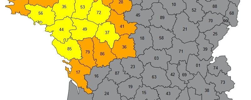 Carte des zones d'intervention peinture industrielle PSI Grand Ouest et France