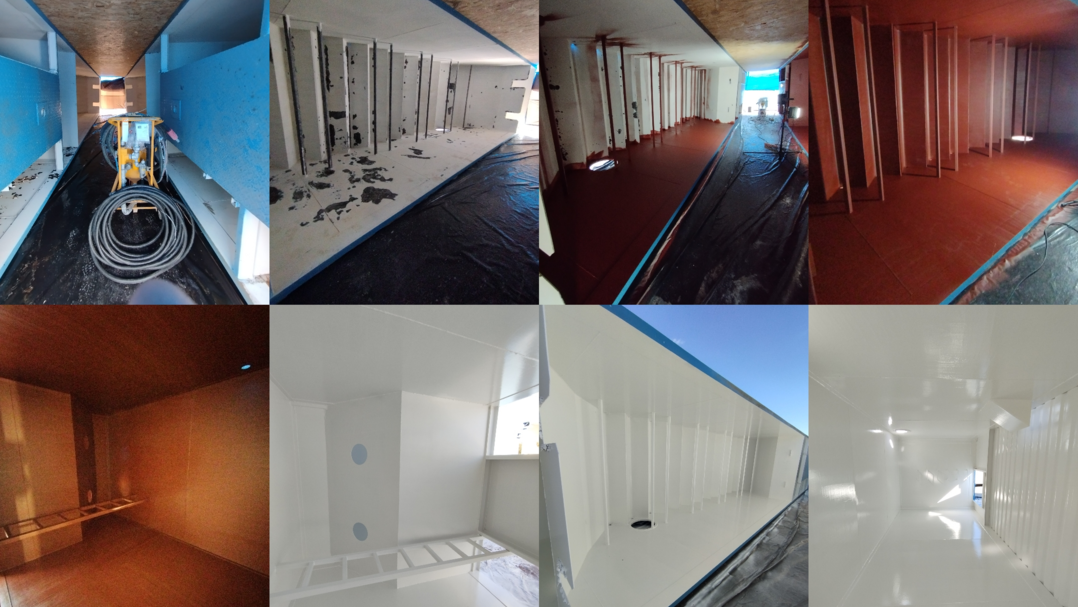 Revêtement primaire époxy intérieure containers 250 microns finition forte épaisseur