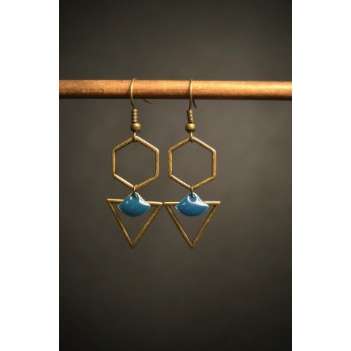 Boucles d'oreilles pendantes INCA