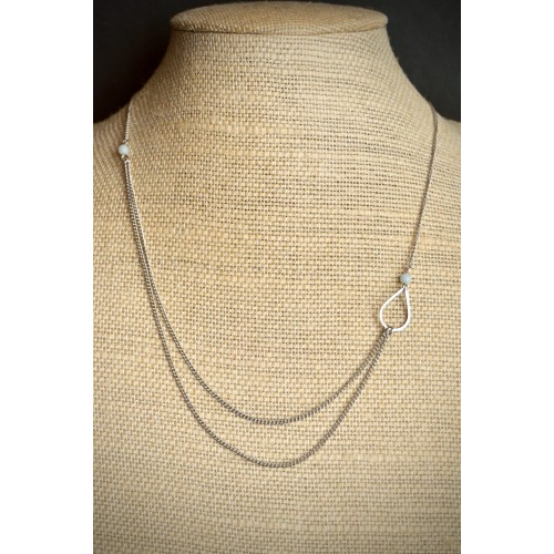 Collier asymétrique ELORA amazonite