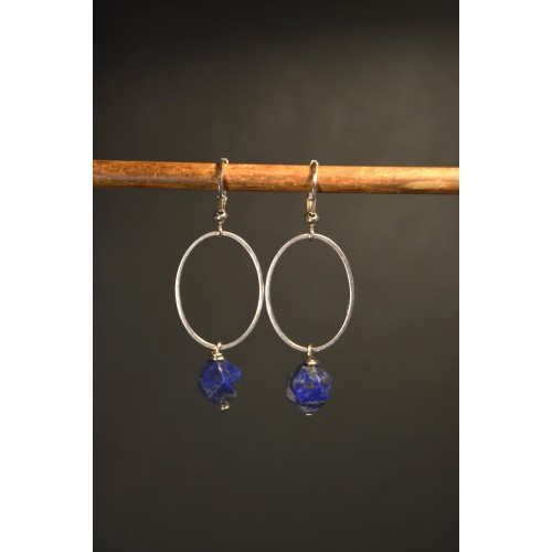 Boucles d'oreilles NEWTON lapis-lazuli