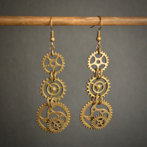 Boucles d'oreilles steampunk MODERN TIMES