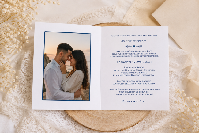invitation-mariage-photo-couple-bleu-personnalisee