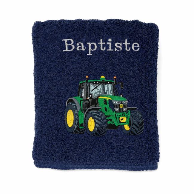 Motif brodé : tracteur vert et jaune Motif brodé : tracteur vert et jaune