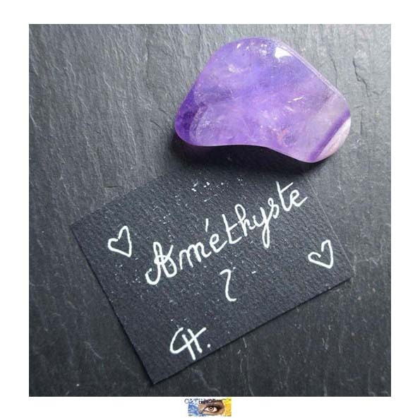 Améthyste pierre roulée