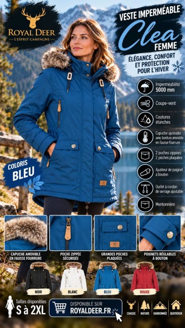 Parka imperméable Trespass Clea Bleu