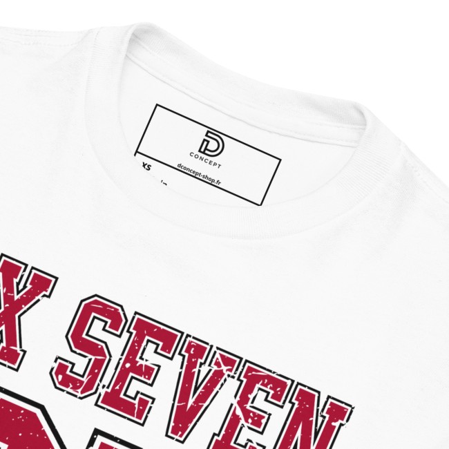 T‑shirt Six Seven 67 – Style Maillot College Rouge pour Ado (3)