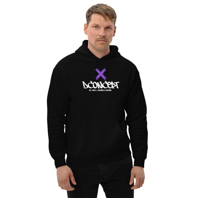 Sweat à Capuche Noir D Concept Hoodie Streetwear Impression DTF (2)