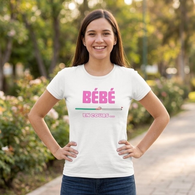 T-shirt Annonce Grossesse Humour — Bébé en cours.