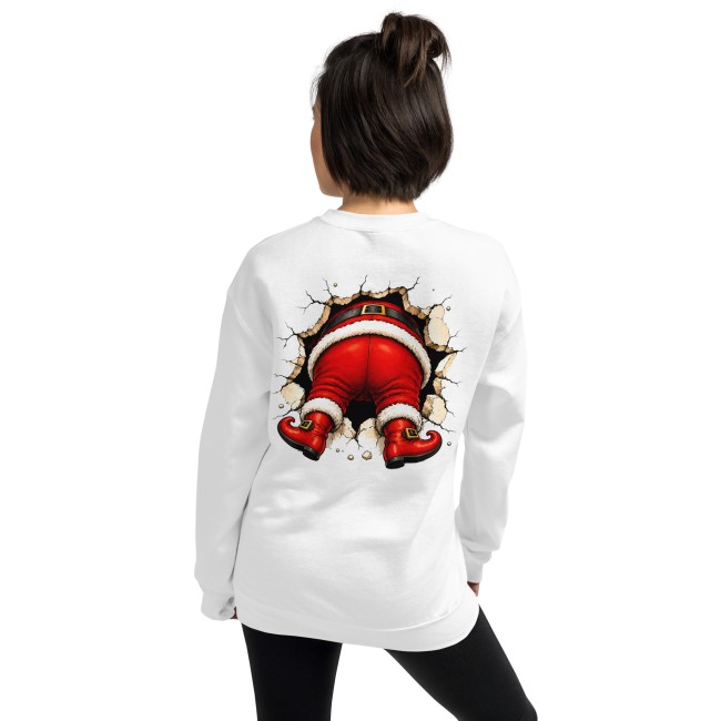 Sweatshirt Noel Humour — Pere Noel Coince (RectoVerso) (2)