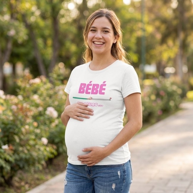 T-shirt Annonce Grossesse Humour — Bébé en cours..