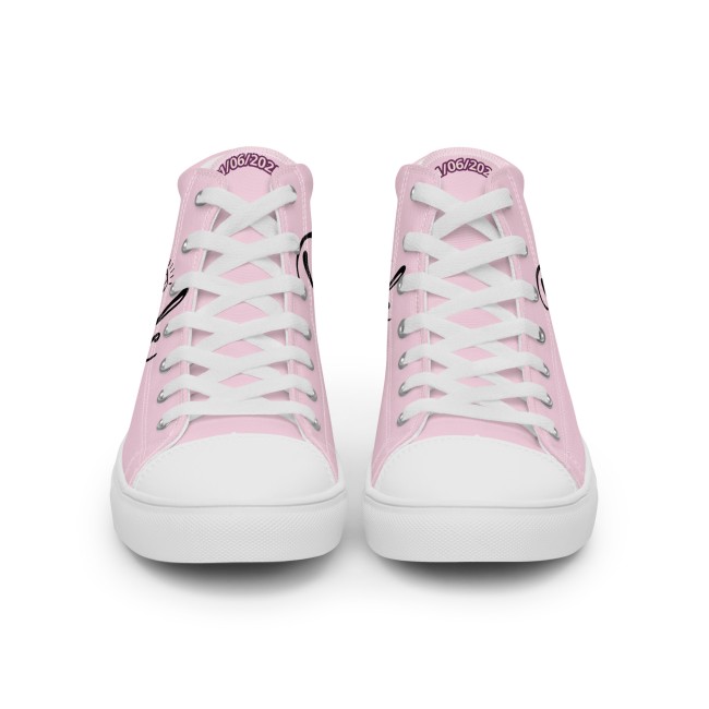 Chaussures Montantes Roses Bride avec date - Confort et Style pour la Mariée (3)