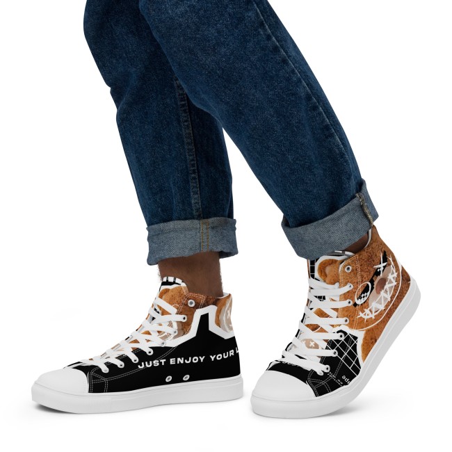 Baskets Montantes Streetwear Teddy Bear Your Living – Chaussures Custom (3)